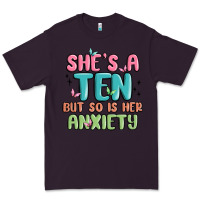 Plum she's a ten but so is her anxiety Premium Tee - MaliasSmallBusiness