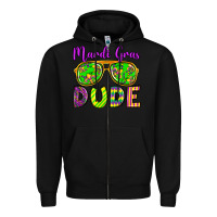 Black mardi gras dude olivia Zipper Hoodie - OliviaCreatesArt
