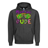 Charcoal Heather mardi gras dude olivia Zipper Hoodie - OliviaCreatesArt
