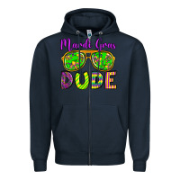 Navy mardi gras dude olivia Zipper Hoodie - OliviaCreatesArt