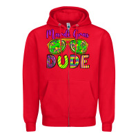 Red mardi gras dude olivia Zipper Hoodie - OliviaCreatesArt