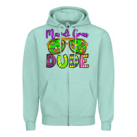 Seafoam mardi gras dude olivia Zipper Hoodie - OliviaCreatesArt