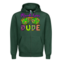 Sports Green mardi gras dude olivia Zipper Hoodie - OliviaCreatesArt
