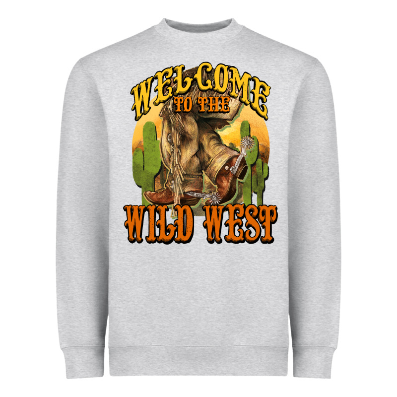 Welcome To The Wild West Cowboy Boots Heavyweight Sweatshirt by HowdyJamesFarm | Teevron