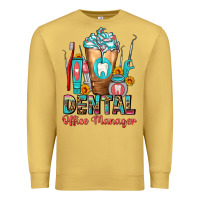 Antique Gold dental office manager cold drink frappe Premium Sweatshirt - FaDigitalArtStudio