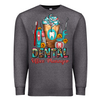 Charcoal Heather dental office manager cold drink frappe Premium Sweatshirt - FaDigitalArtStudio