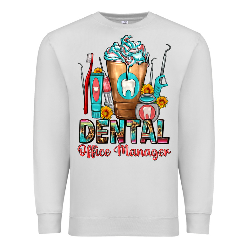 Dental Office Manager Cold Drink Frappe Premium Sweatshirt by FaDigitalArtStudio | Teevron