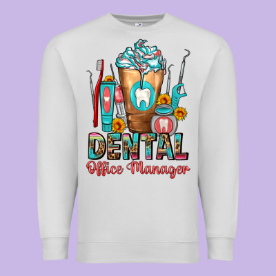 Dental Office Manager Cold Drink Frappe Premium Sweatshirt Designed By Fadigitalartstudio