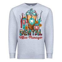 Heather Grey dental office manager cold drink frappe Premium Sweatshirt - FaDigitalArtStudio