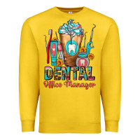 Lemon dental office manager cold drink frappe Premium Sweatshirt - FaDigitalArtStudio