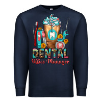 Navy dental office manager cold drink frappe Premium Sweatshirt - FaDigitalArtStudio