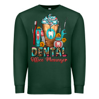 Sports Green dental office manager cold drink frappe Premium Sweatshirt - FaDigitalArtStudio