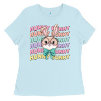Baby Blue hunny bunny Ladies Tee - MaliasSmallBusiness