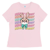 Bubblegum Pink hunny bunny Ladies Tee - MaliasSmallBusiness