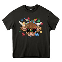 Asphalt autism awareness cow Heavy Core Tee - MaliasSmallBusiness