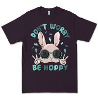 Plum don't worry be hoppy Premium Tee - MaliasSmallBusiness