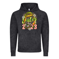 Vintage Black Happy Easter 2023 Vintage Hoodie - LillyAllenDesigns