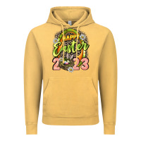 Vintage Mustard Happy Easter 2023 Vintage Hoodie - LillyAllenDesigns