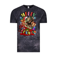 Cloud Black t rex merry rexmas Vintage Tee - LillyAllenDesigns
