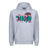 Heather Grey Xoxo Valentine's Day turquoise gemstone Premium Hoodie - FaDigitalArtStudio