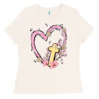 Bone heart cross Ladies Tee - MaliasSmallBusiness