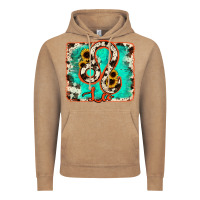 Vintage Coffee leo turquoise cowhide Vintage Hoodie - RanaPortraitStore