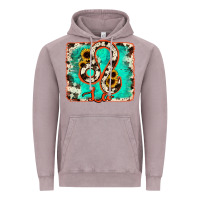 Leo Turquoise Cowhide Vintage Hoodie | Teevron