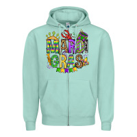 Seafoam mardi gras olivia Zipper Hoodie - OliviaCreatesArt