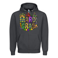 Smoke mardi gras olivia Zipper Hoodie - OliviaCreatesArt