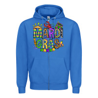 True Royal mardi gras olivia Zipper Hoodie - OliviaCreatesArt