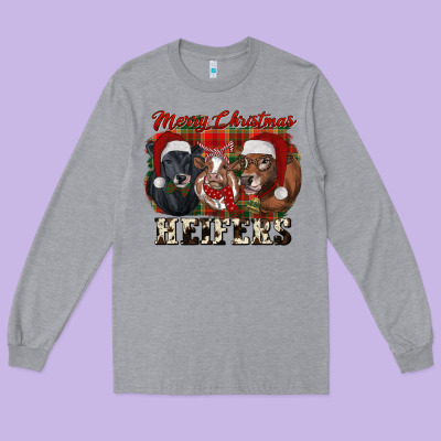 Merry Christmas Long Sleeve Tee Designed By Ranaportraitstore