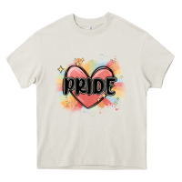 Cream pride Heavy Core Tee - MaliasSmallBusiness
