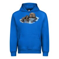 Cobalt california sea otter Urban Hoodie - LillyAllenDesigns