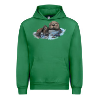 Emerald california sea otter Urban Hoodie - LillyAllenDesigns