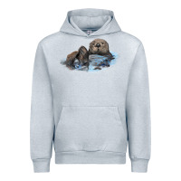 Heather Grey california sea otter Urban Hoodie - LillyAllenDesigns