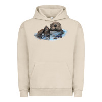 Pigment French Oak california sea otter Urban Hoodie - LillyAllenDesigns