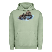 Pigment Oil Green california sea otter Urban Hoodie - LillyAllenDesigns