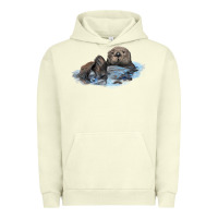 Pigment Pistachio california sea otter Urban Hoodie - LillyAllenDesigns