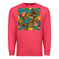 Cardinal american football winner cup and helmet seamless pattern Premium Sweatshirt - BundleAndBundleShop