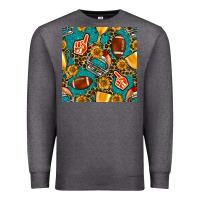 Charcoal Heather american football winner cup and helmet seamless pattern Premium Sweatshirt - BundleAndBundleShop