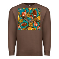 Chestnut american football winner cup and helmet seamless pattern Premium Sweatshirt - BundleAndBundleShop
