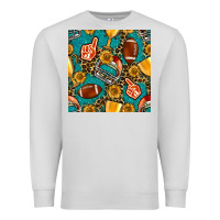 Dove Grey american football winner cup and helmet seamless pattern Premium Sweatshirt - BundleAndBundleShop