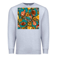 Heather Grey american football winner cup and helmet seamless pattern Premium Sweatshirt - BundleAndBundleShop