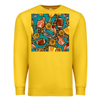 Lemon american football winner cup and helmet seamless pattern Premium Sweatshirt - BundleAndBundleShop