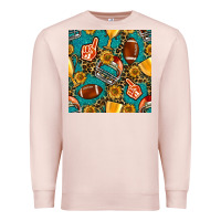 Pale Pink american football winner cup and helmet seamless pattern Premium Sweatshirt - BundleAndBundleShop