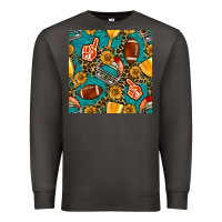 Smoke american football winner cup and helmet seamless pattern Premium Sweatshirt - BundleAndBundleShop