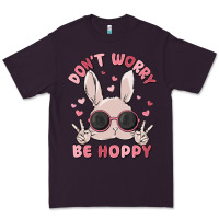 Plum don't worry be hoppy Premium Tee - MaliasSmallBusiness