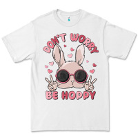 White don't worry be hoppy Premium Tee - MaliasSmallBusiness