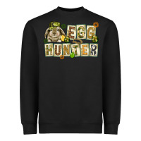 Black Egg hunter with plate letters Easter Day Heavyweight Sweatshirt - HowdyJamesFarm