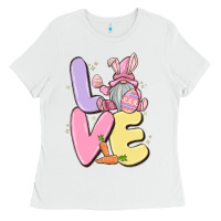 White love easter gnome Ladies Tee - MaliasSmallBusiness
